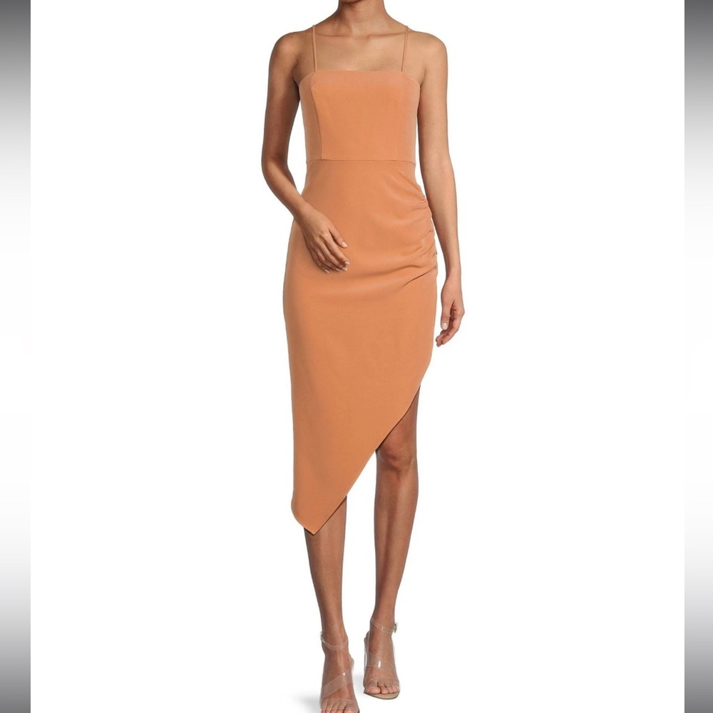 Beautiful camel colored midi dress!